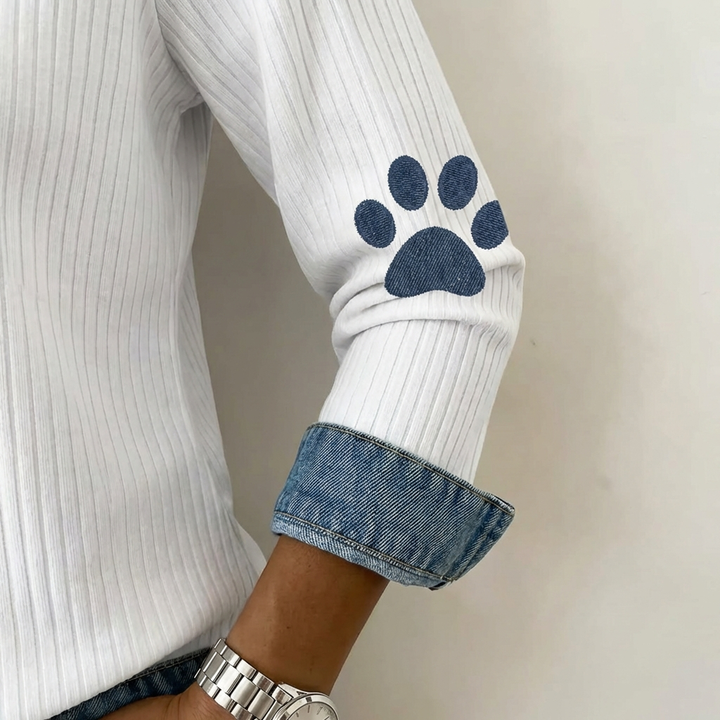 Stella™ | Konstnärlig denim-patchwork topp