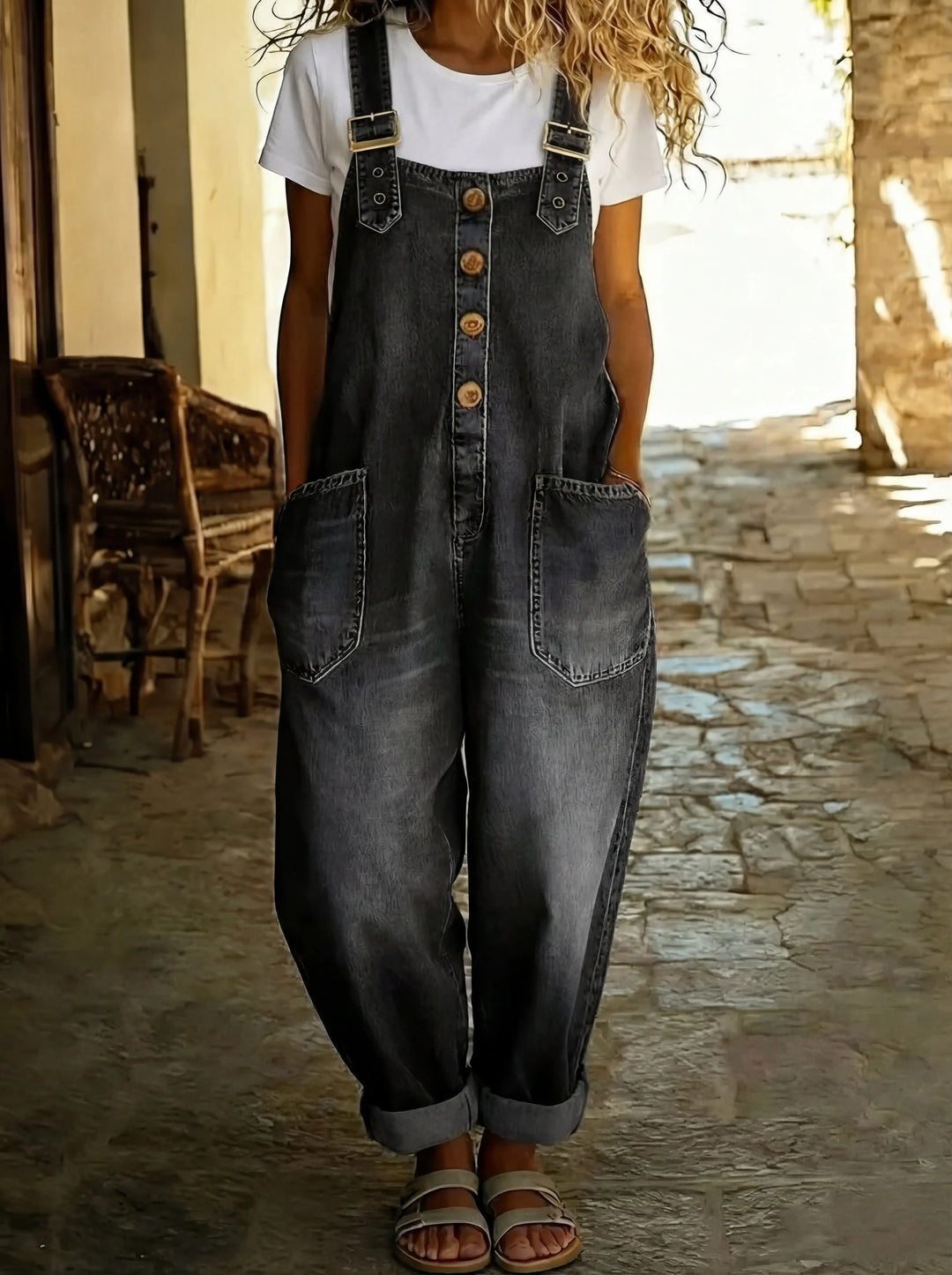 Juul | Denim Overall med justerbara band