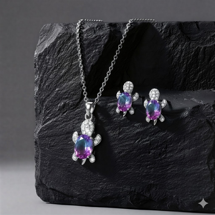 Örhängen Lykke sköldpadda, inklusive gratis halsband | Begränsat erbjudande
