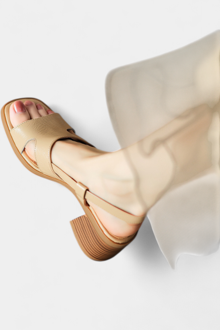 Milie | Retro-sandaler med fyrkantig tå och bekväm klack