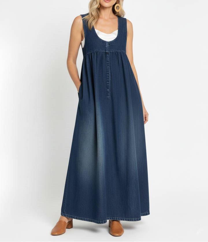 Ronja - Vintage Maxiklänning i Denim