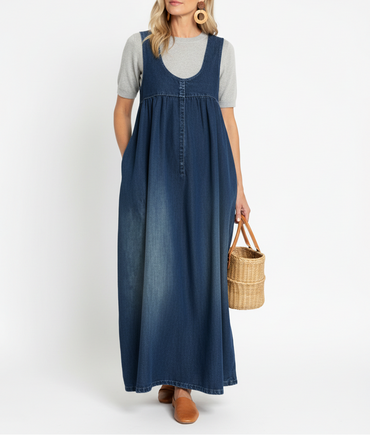 Ronja - Vintage Maxiklänning i Denim